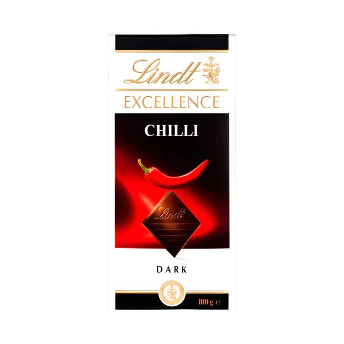 Lindt Excellence Chilli Dark Chocolate 100g Bar