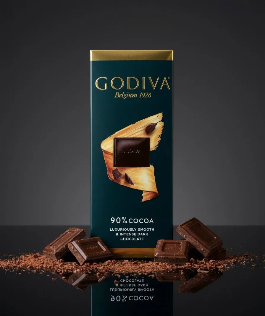 Godiva 90% Cocoa Dark Chocolate Bar (Made in Belgium)