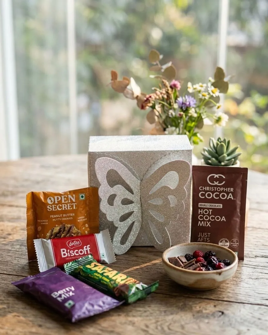 Premium Butterfly Gift Box with Chocolates & Snacks – Luxury Gift Hamper Mumbai