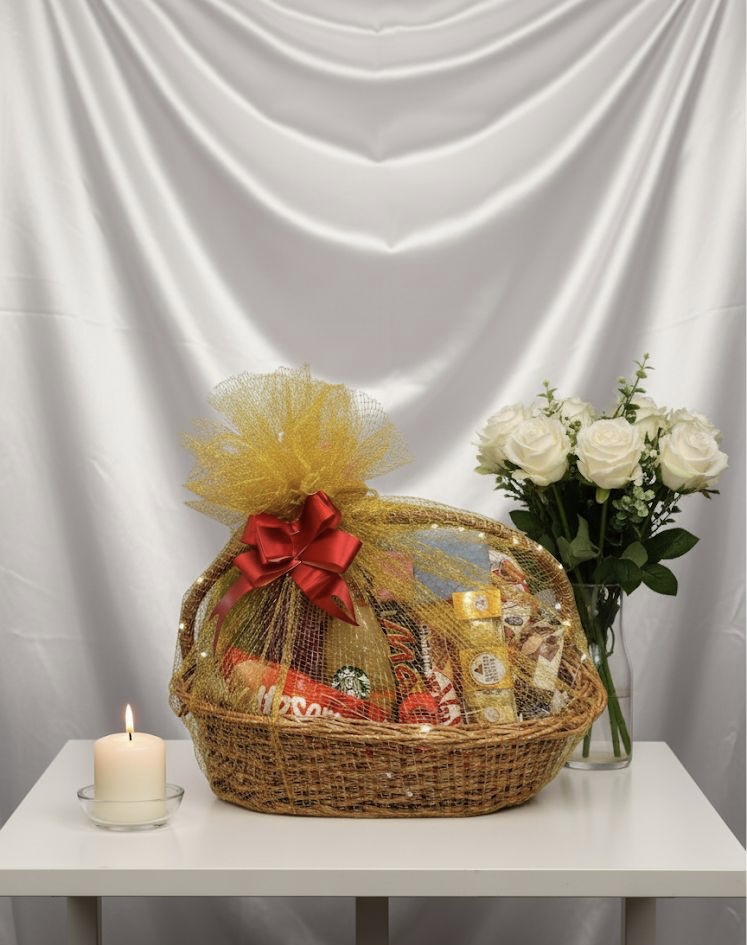 Golden Moments Hamper Gifting – Premium Chocolate & Rose Gift Box | Imported Chocolates UAE