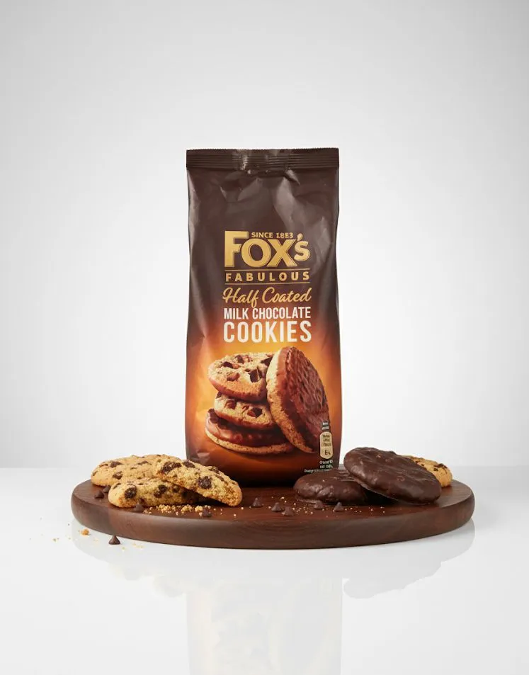Fox’s Fabulous Half Coated Milk Chocolate Cookies [1 Pack, 175 g]