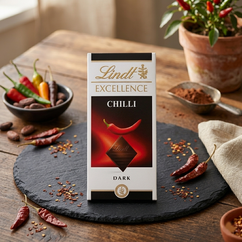 Lindt Excellence Chilli Dark Chocolate 100g – Imported Swiss Premium Dark Chocolate