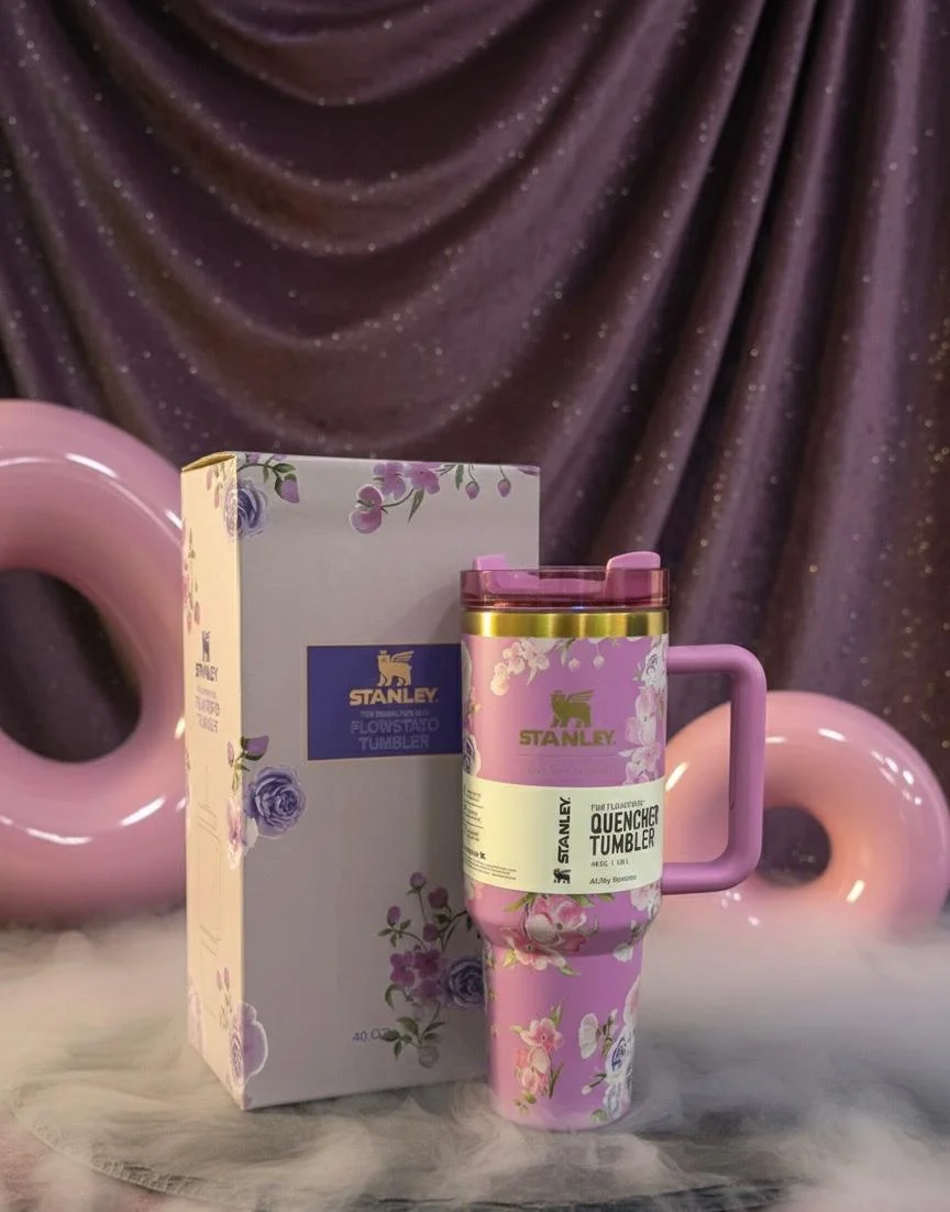Stanley Quencher Pink Floral 1200ml – Premium Insulated Tumbler for Gifting, Travel & Daily Hydration
