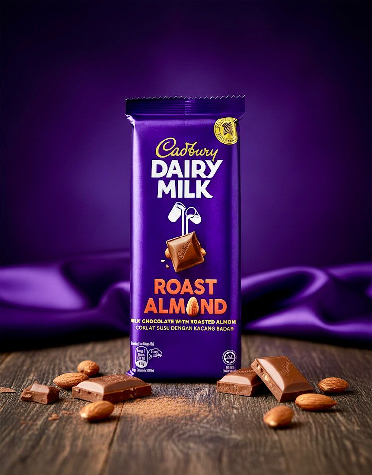 Cadbury Dairy Milk Roasted Almond Chocolate Bar 130g (Imported)