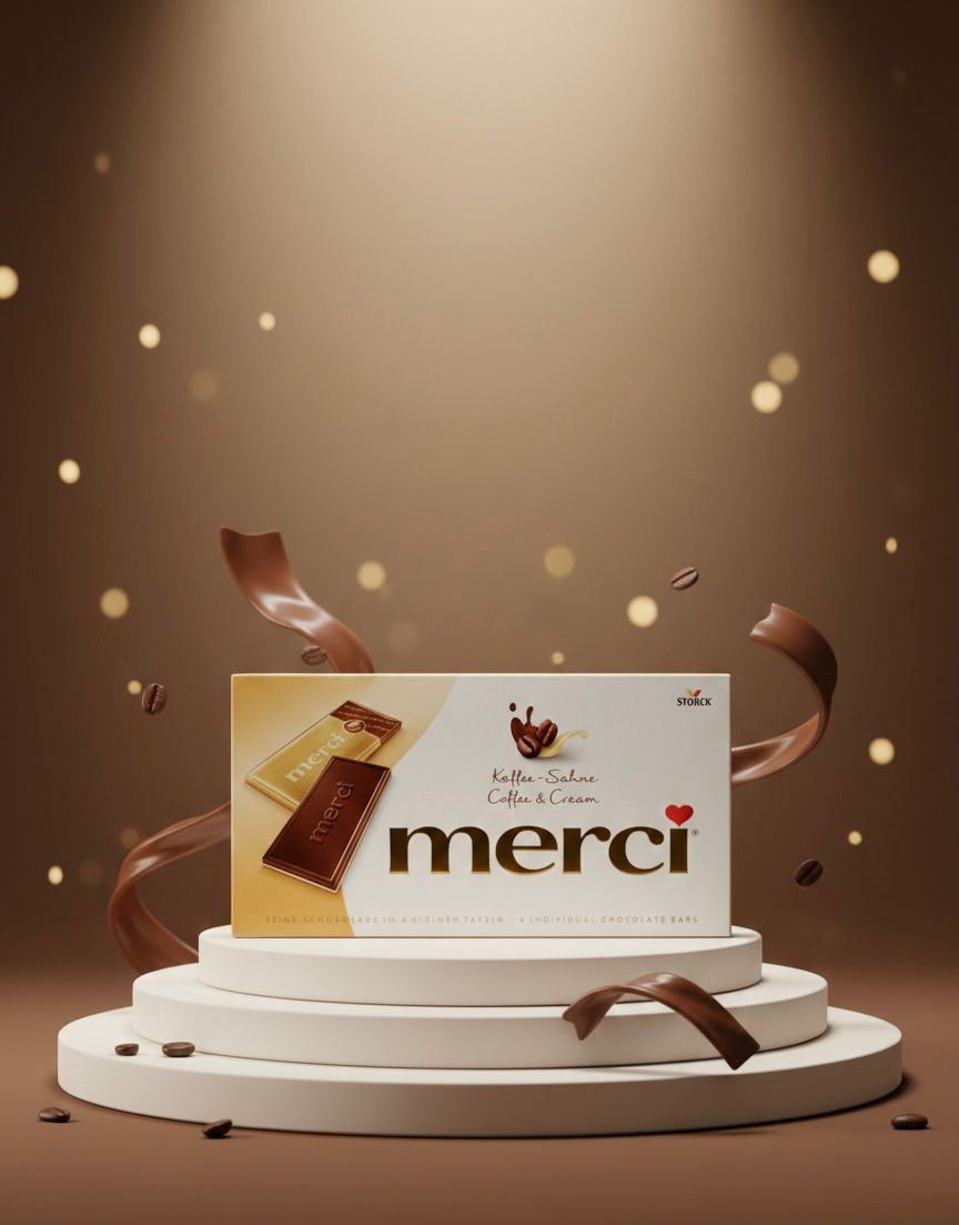Merci Coffee & Cream Chocolate 112g – Premium German Imported Chocolate