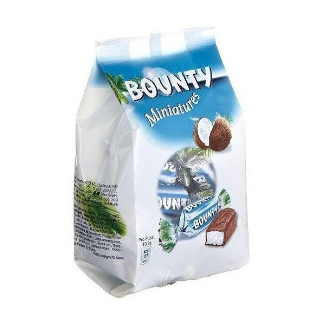 Buy Bounty Miniatures Coconut Milk Chocolate Bag 220g Online