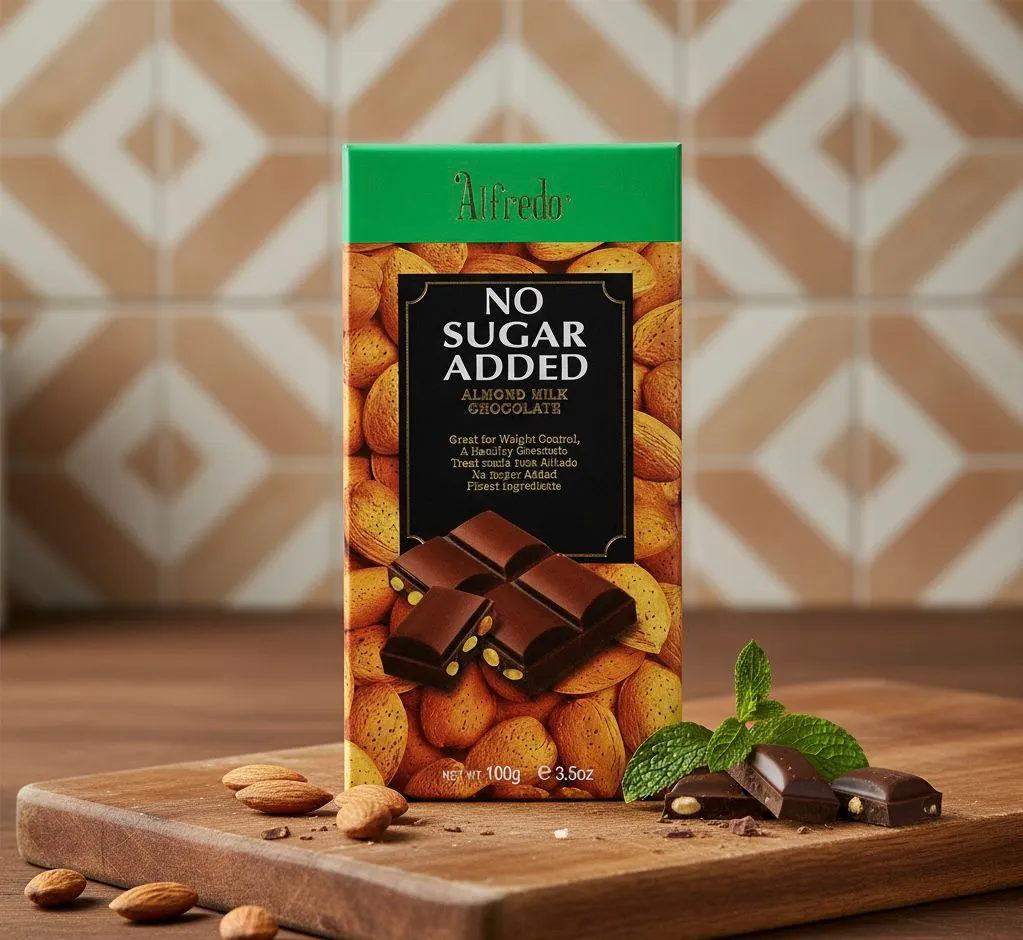 Alfredo No Sugar Almond Milk Chocolate Bar [100 g]