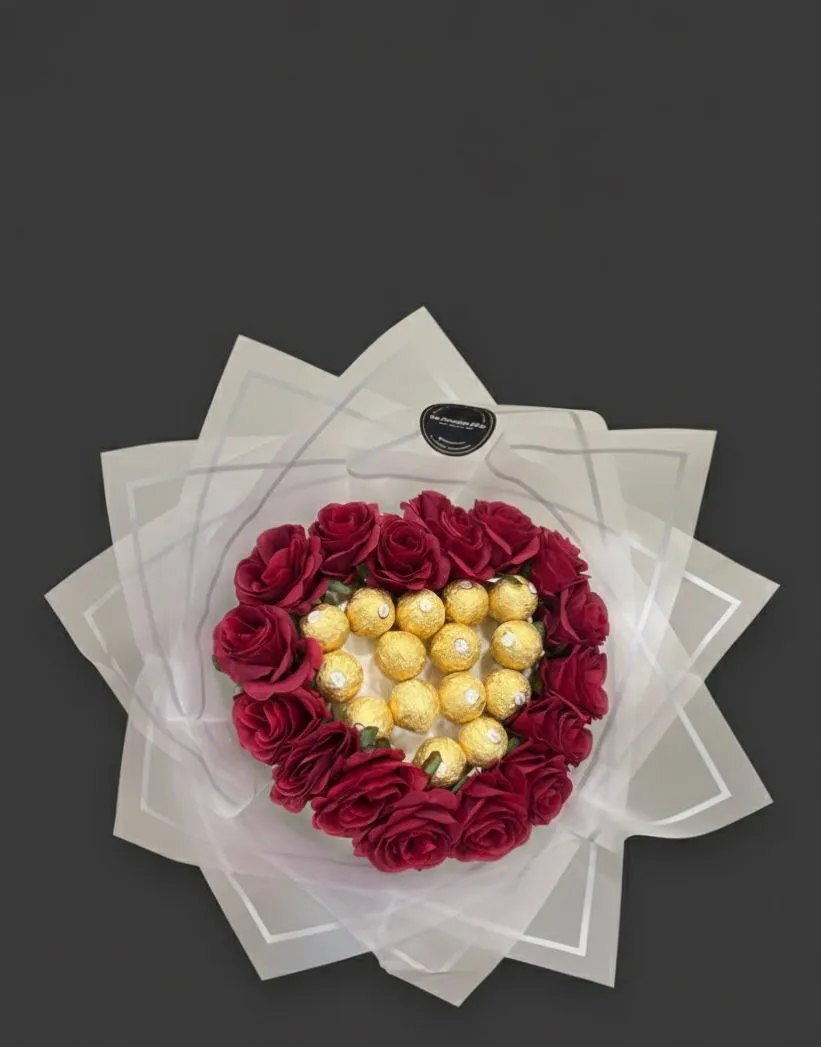 Ferrero White Wrap Chocolate Bouquet – 16 Pieces